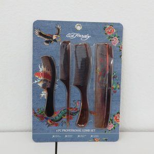 (#K-1) Ed Hardy 4 pc Professional Comb Set